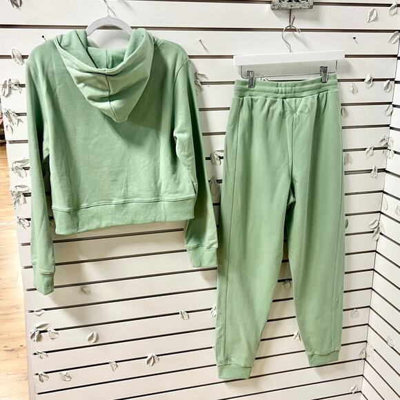 NWT Marchesa Active Remy Long Sleeve Hoodie & Jogger Pants Set Sage Women Size M - Picture 15 of 15
